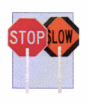 stop-slow paddle with 5 ft staff