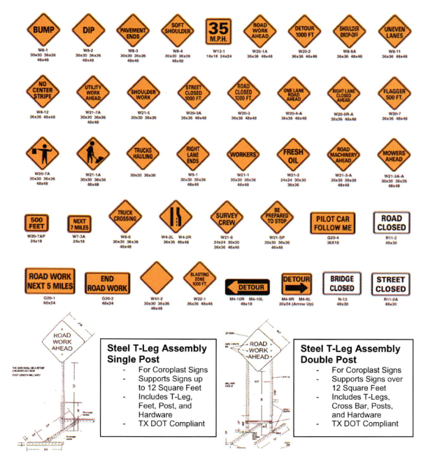 work zone signs